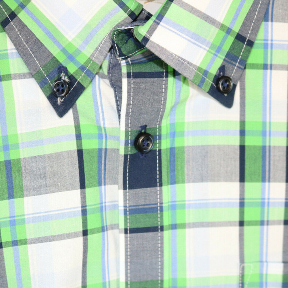 Bruun & Stengade Size 46 Green Blue Easy Care EUC - Picture 6 of 8